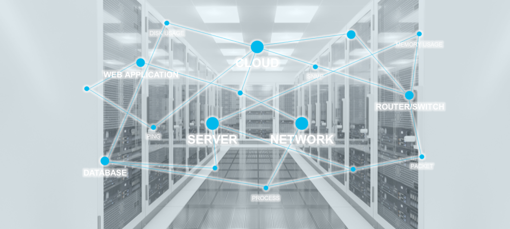 ネットワーク・サーバー監視サービスのネットワークが繋がるイメージ